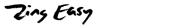 Zing Easy font preview
